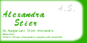 alexandra stier business card